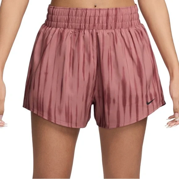 NWT Nike Women's One Dri-FIT High-Waisted 3" Brief-Lined Printed Shorts. - Picture 1 of 8